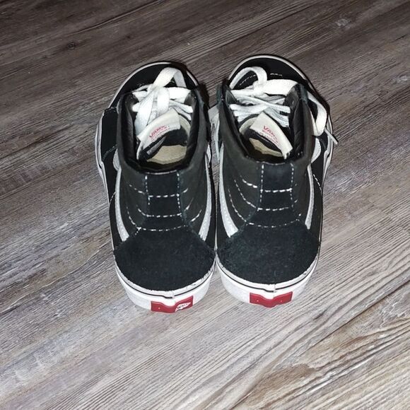 Vans Sk8 Hi-tops Black White Skater W 7 M 5.5 Excellent condition - Picture 4 of 7